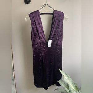 F21 velvet purple dress